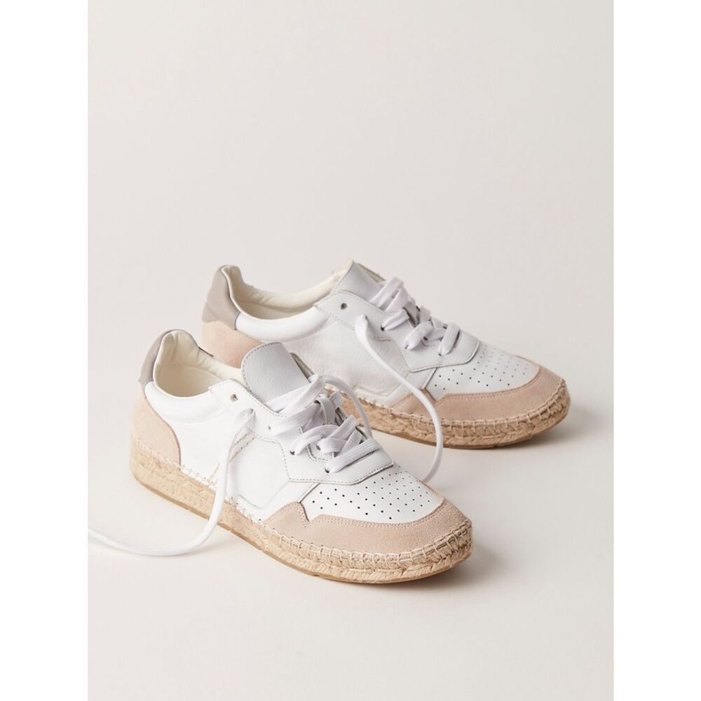 Free People Serendipity Sneakers Women's White & Beige Casual Espadrille Size 41